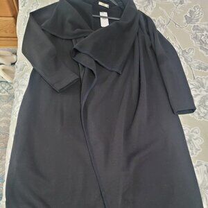 UGG Long Black Sweatshirt Open Front Wrap Cardigan Size Medium NWT